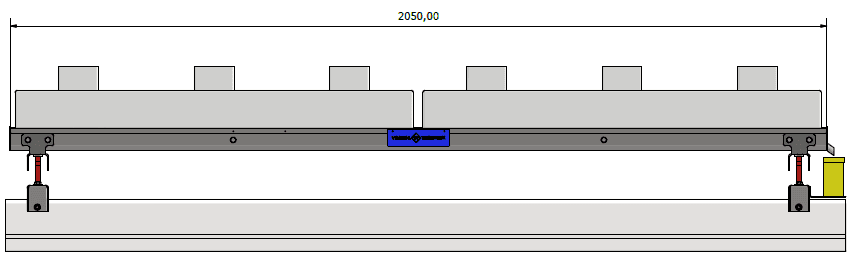 Technical drawing of the slab scale for 2 slabs